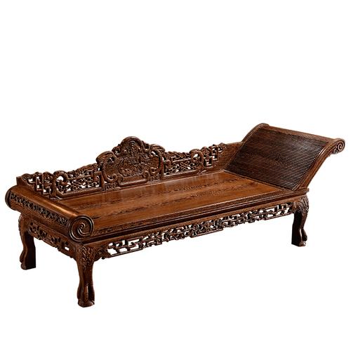 椅新古典中式实木红木仿古卧室单人床贵妃床沙发 - 王木匠红木家具